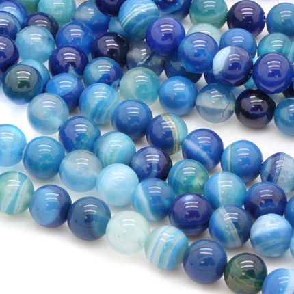 Achát modrý páskovaný