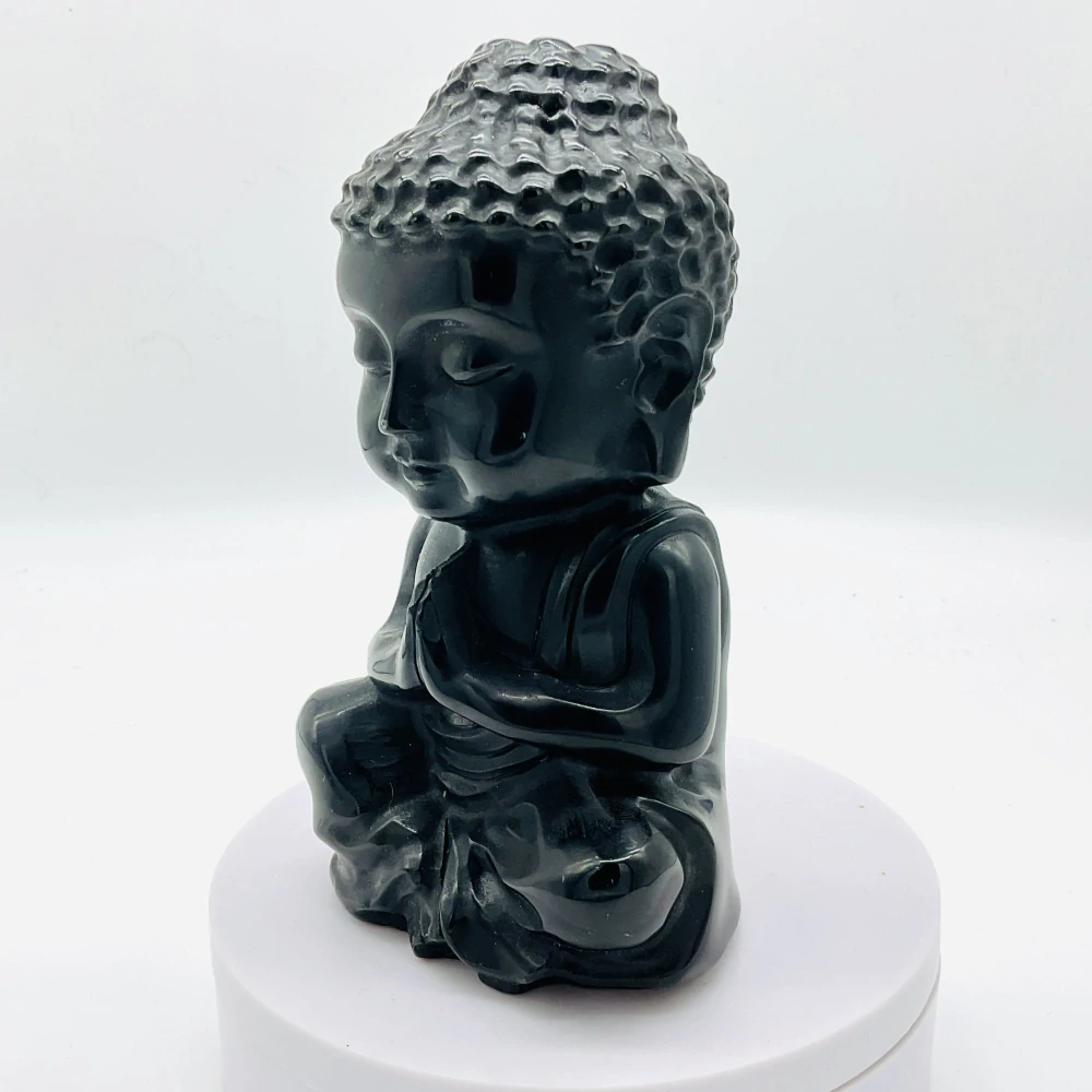 Buddha socha-Obsidián