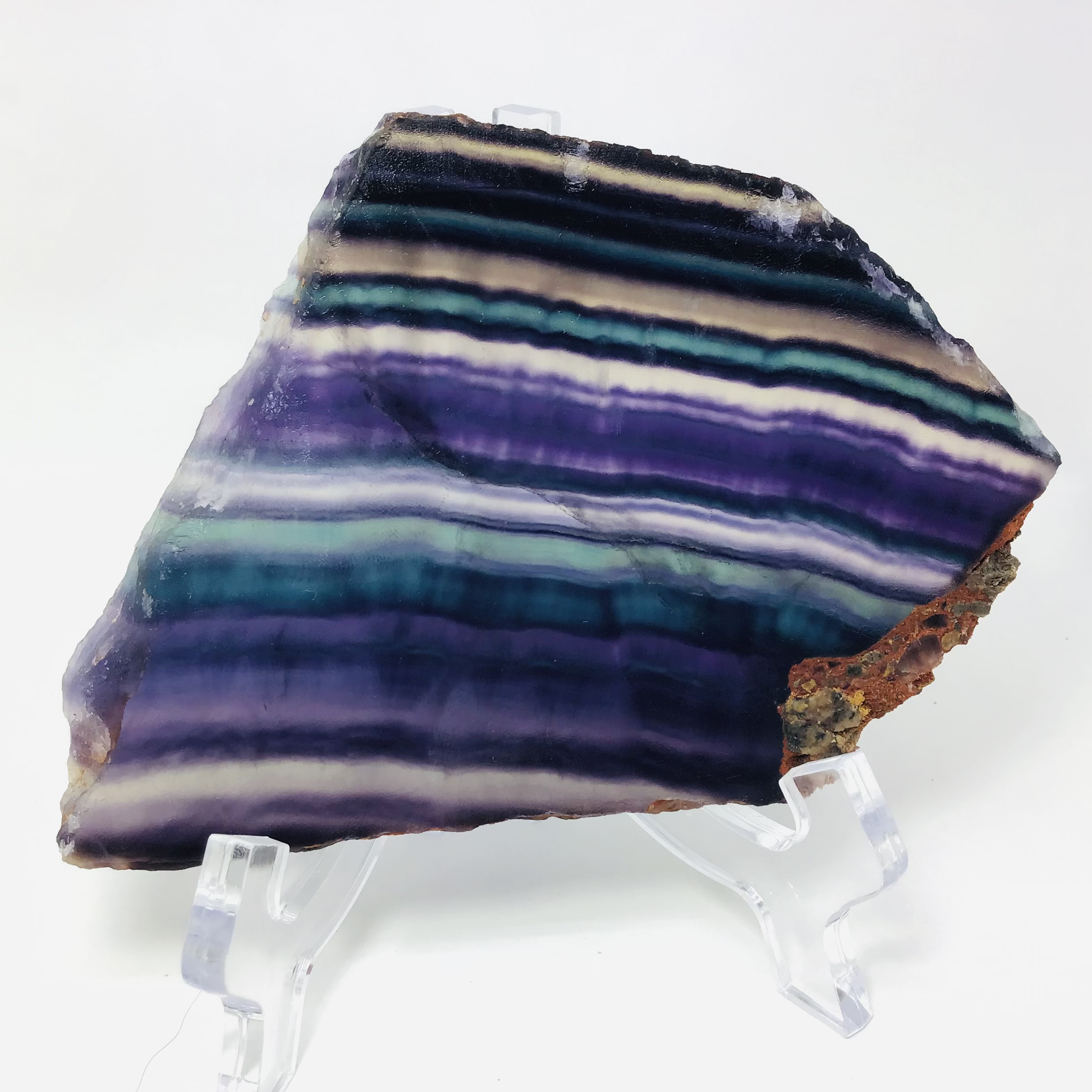 Fluorit duhový-leštěný plát