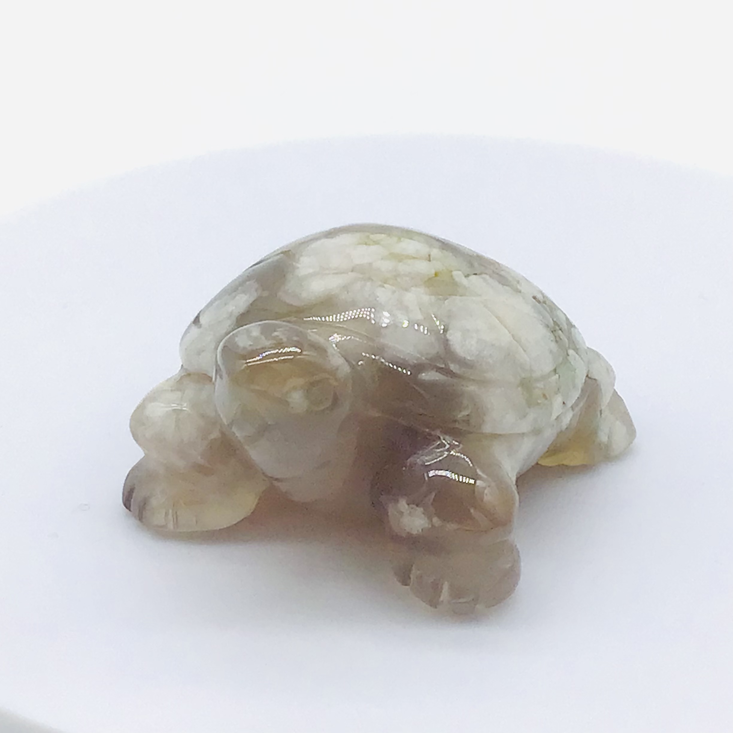 Želva-Květinový achát