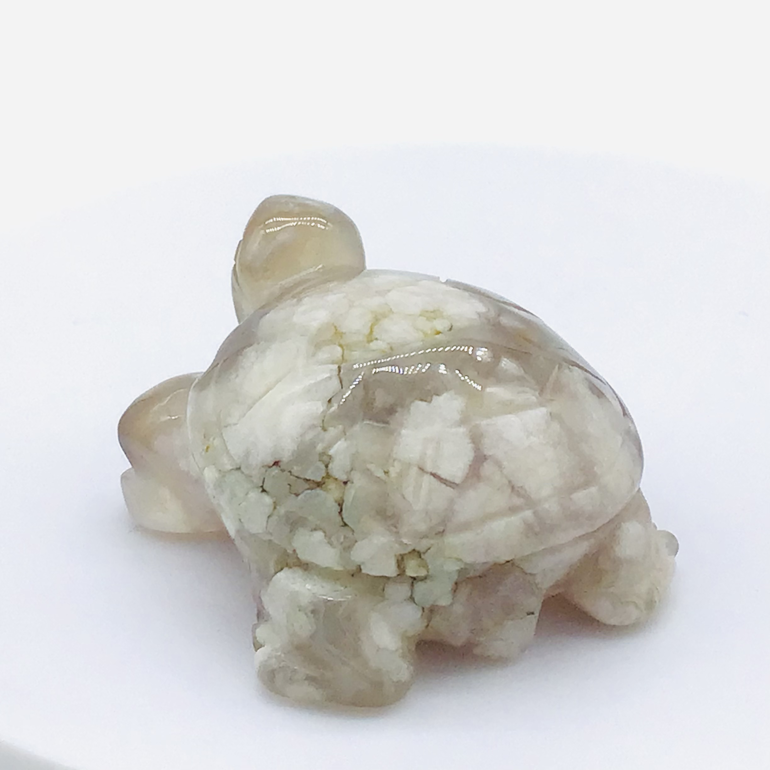 Želva-Květinový achát