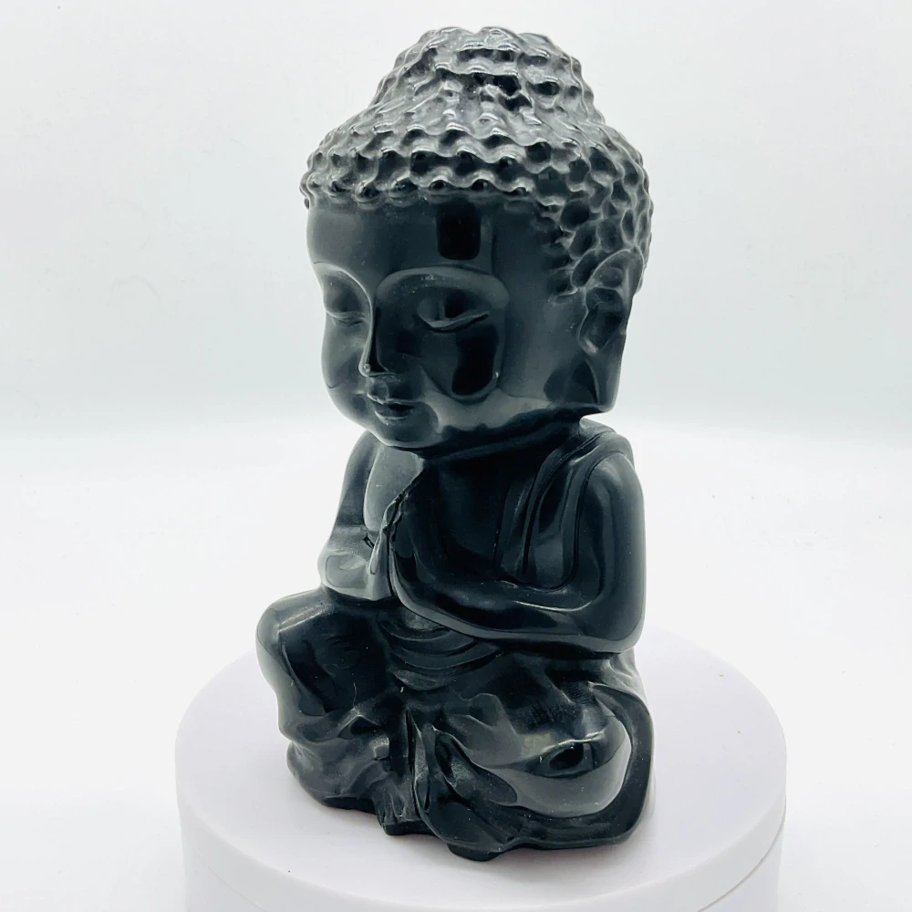 Buddha socha-Obsidián