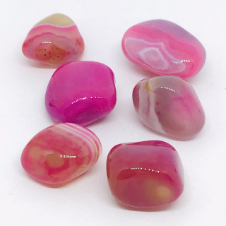 Achát růžový-barvený